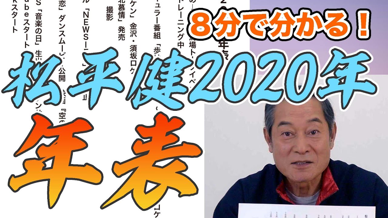 ８分で分かるマツケンの2020年！【年表】【松平健】