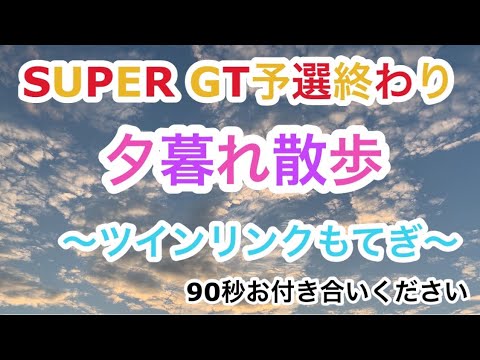 【90秒】SUPER GT予選終わりの夕暮れ散歩〜メカさんの音にも耳を澄ましてください🌅💭✨