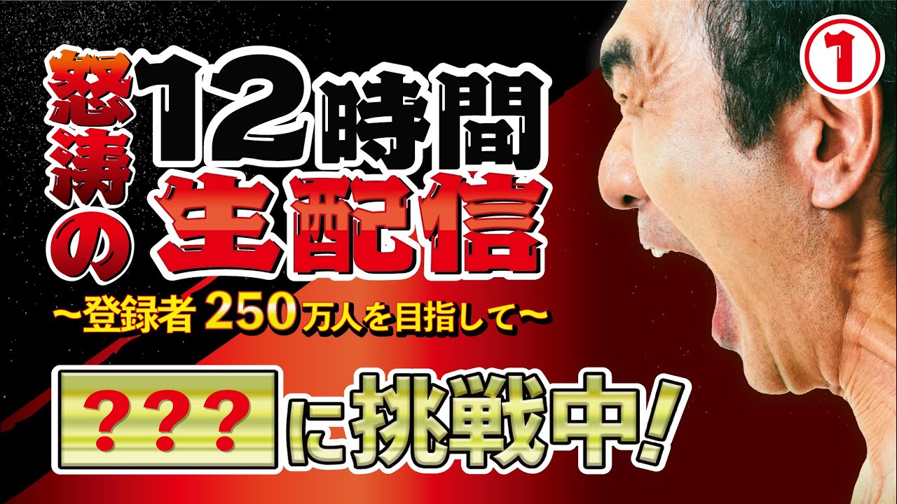 怒涛の１２時間生配信〜登録者２５０万人を目指して〜