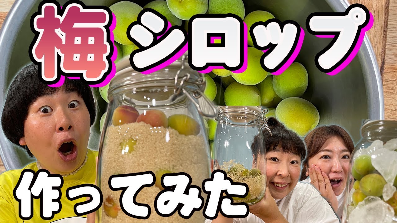 【簡単！梅シロップ】材料は梅と砂糖だけ！森三中が仲良く梅仕事してみた！【梅シロップ・カリカリ砂糖漬け】