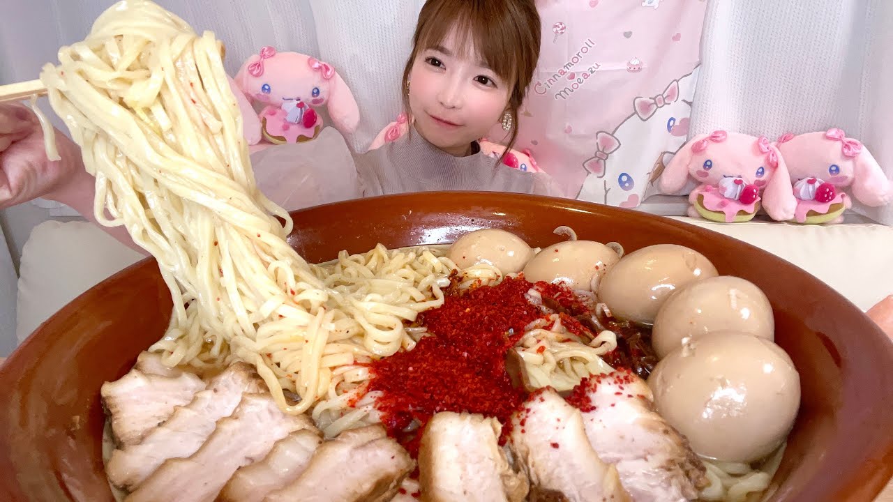 【大食い】冷やしラーメン【もえあず】