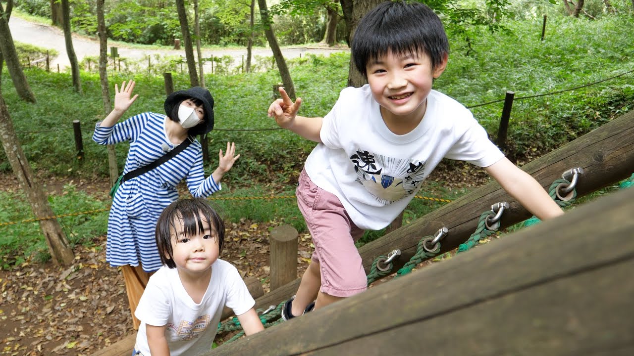 森の中にアスレチックいっぱい！ 四街道総合公園にいってきた