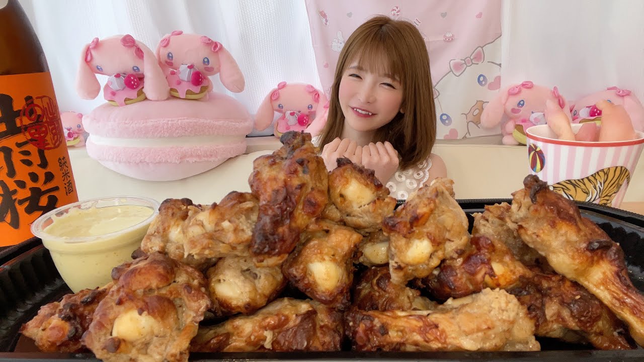 【大食い】骨つきチキン軟骨こりこりコストコ【もえあず】