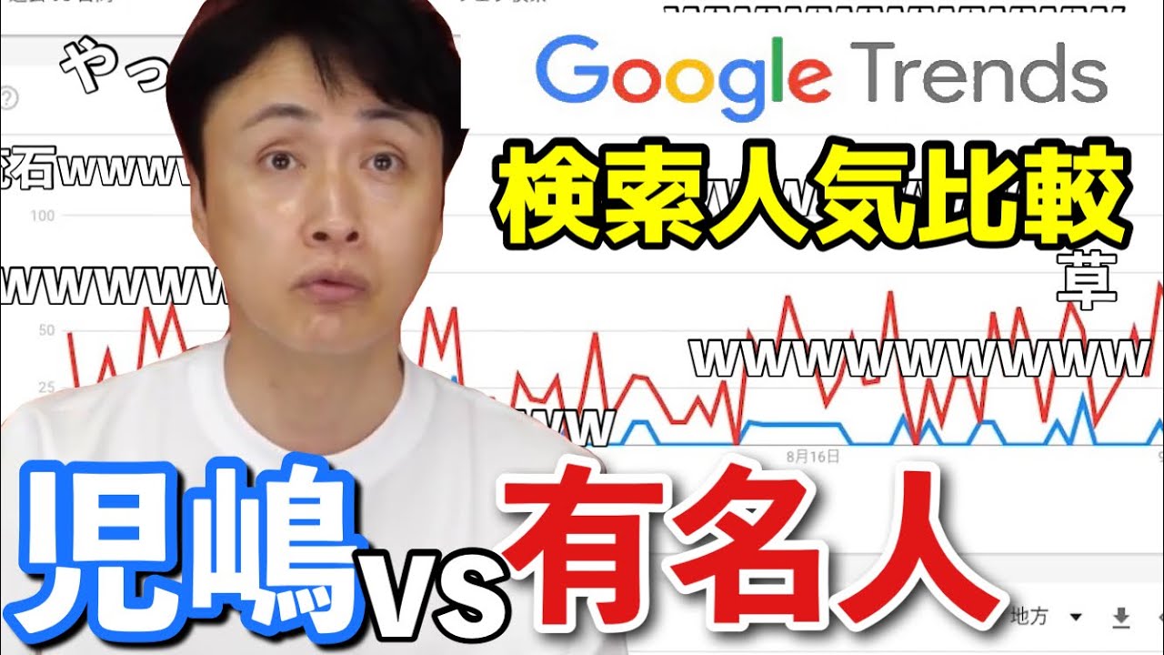 児嶋はGoogle検索でいろんな有名人と戦ってみた結果…