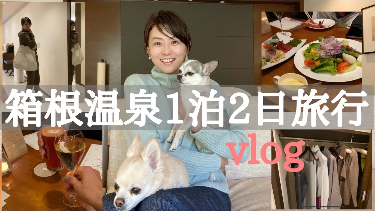 【vlog】夫と犬たちと箱根温泉1泊2日旅行