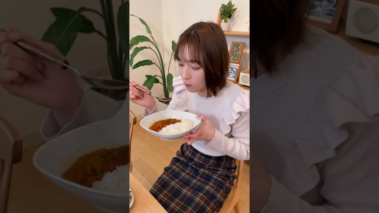 【お食事中】かぼすカレーいただきます😊🍛【阿部華也子】 #Shorts