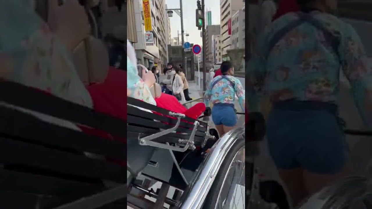 人生で初めての人力車！！My first time ever riding a Japanese rickshaw in Asakusa!!