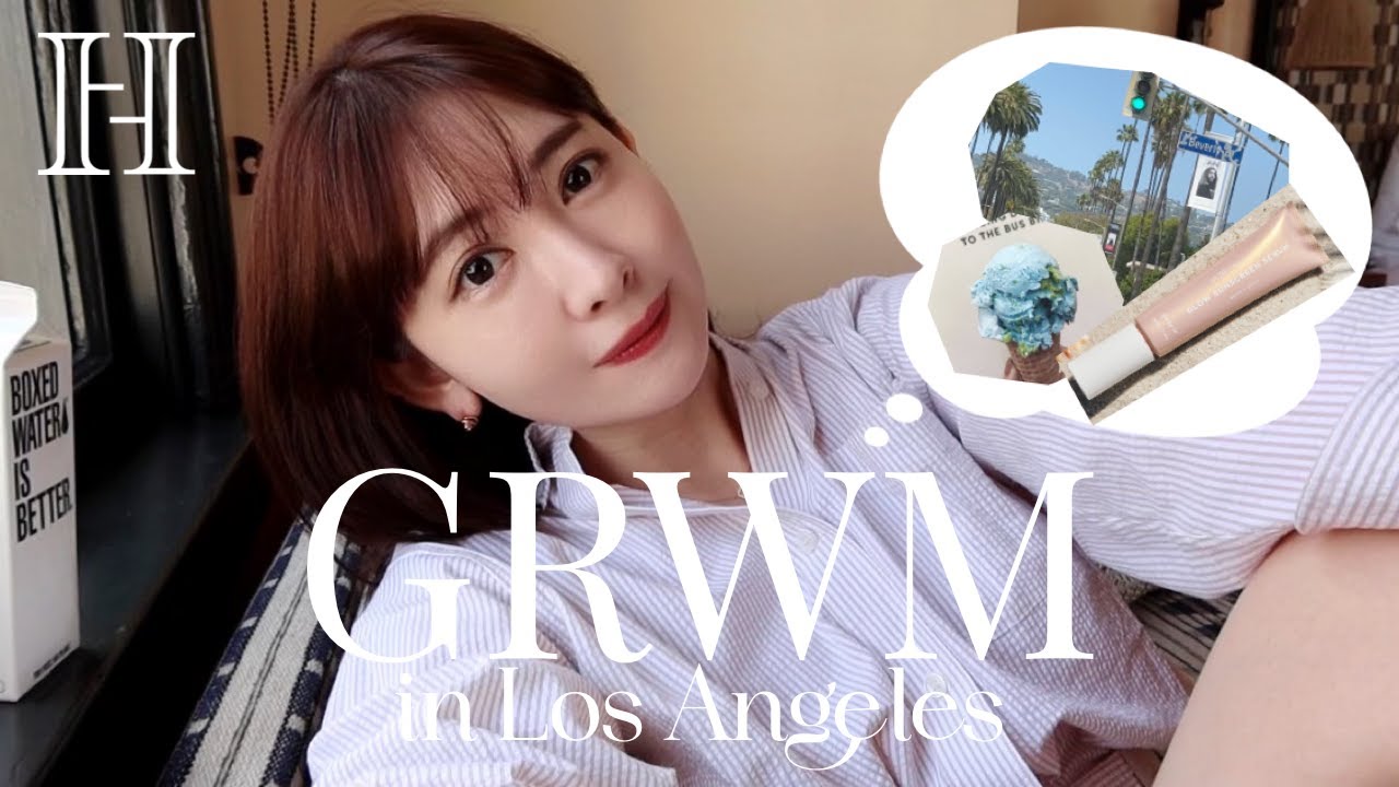 LAのホテルで朝の準備🧡夏の日差しに映えるメイク🌞【GRWM】