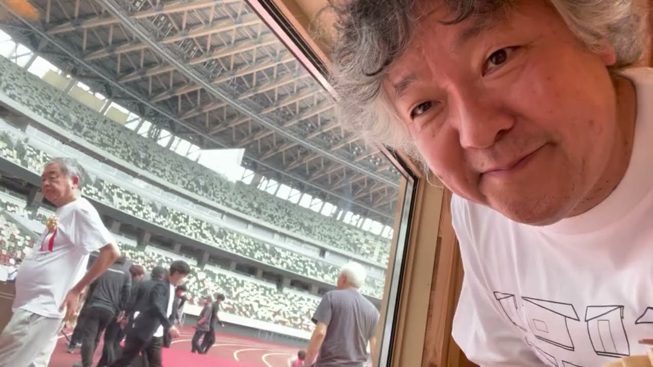 隈研吾さんが小屋をつくった！！！　国立競技場での発表会の様子。