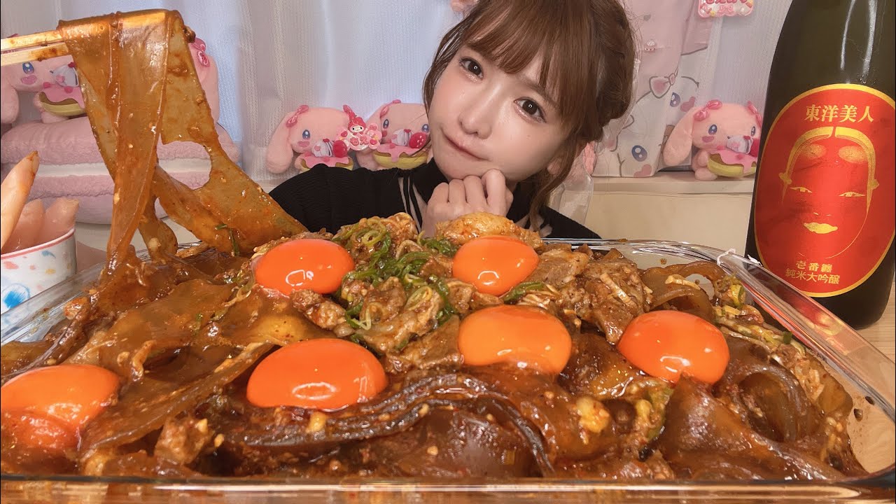 【大食い】極太春雨タンミョン【もえあず】