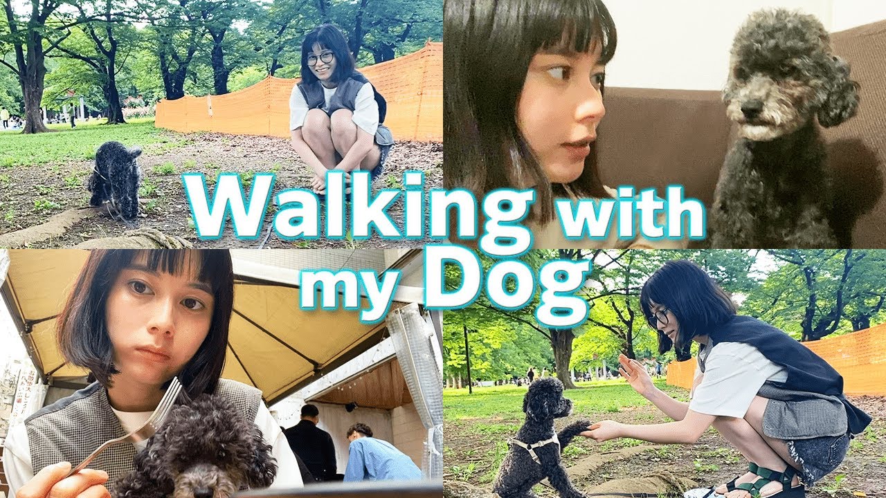 【散歩vlog】愛犬のシナちゃんと一緒に公園に行ったよ〜🦮
