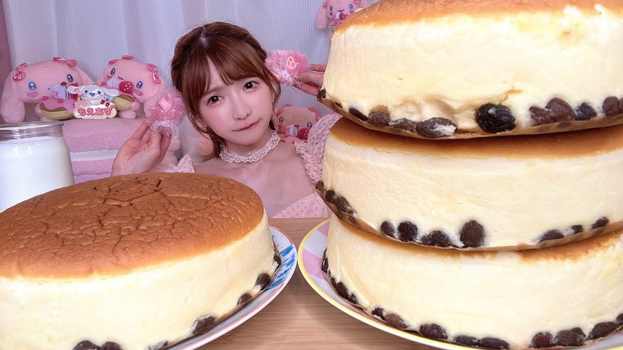 【大食い】チーズケーキりくろーおじさん【もえあず】