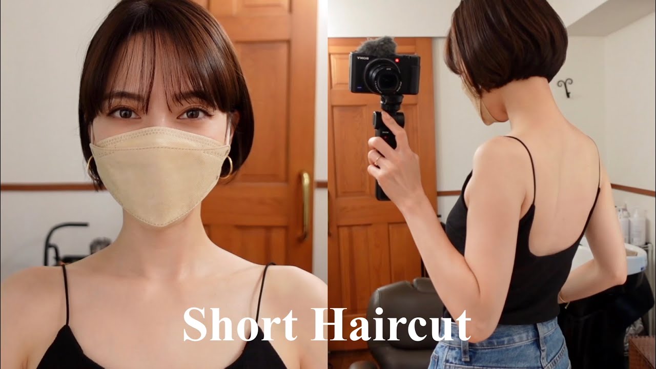 【大人可愛いショートヘア】伸びかけショートを切ってイメチェン！