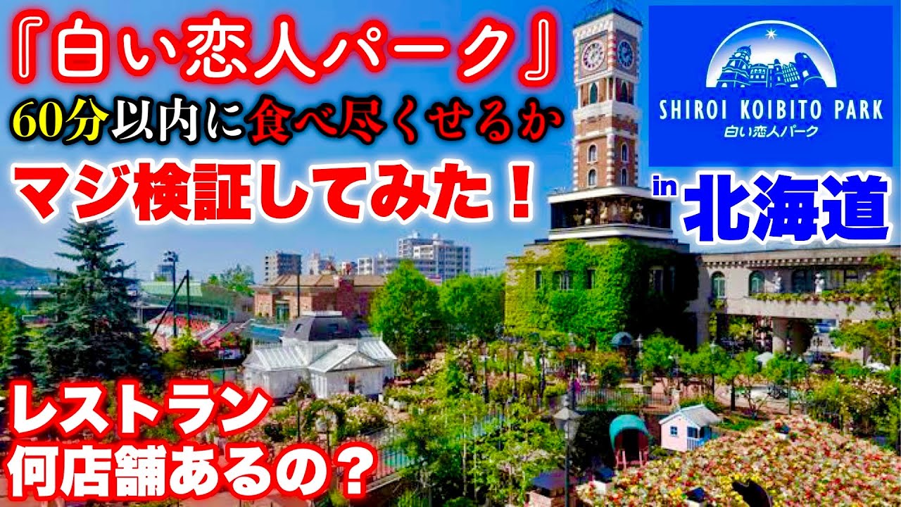 【大食い】マジで走り回れっ‼️北海道にある『白い恋人パーク』内にあるレストランを制限時間60分以内に食べ尽くせるか本気で検証してみた‼️【ノーカット】