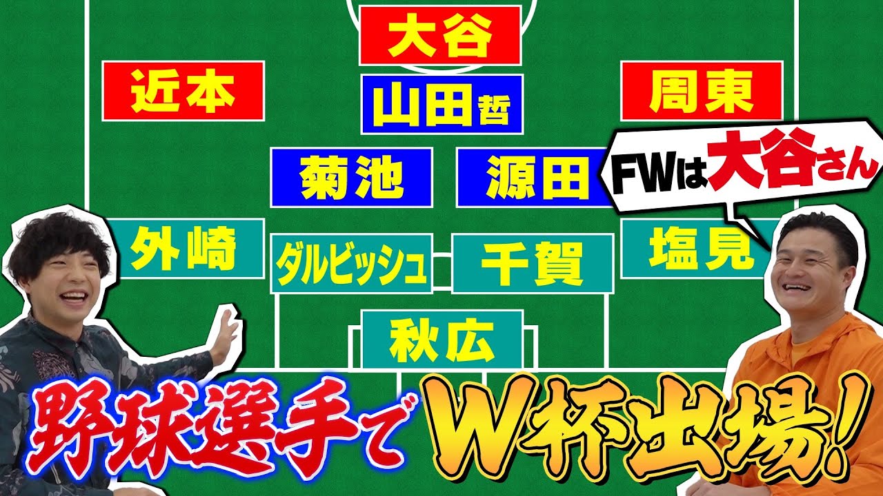 【FW大谷翔平・CBダルビッシュ】W杯日本代表を野球選手で選んでみたらエグすぎた