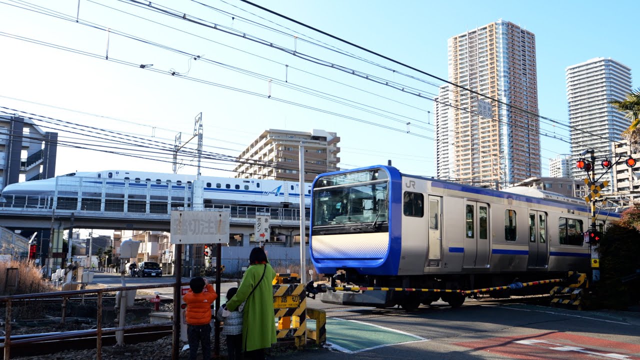 新幹線と在来線が同時に見られる踏切 東急線のいろんな車両を見られる見晴台 東急の車庫が近い奥沢駅を見てきた