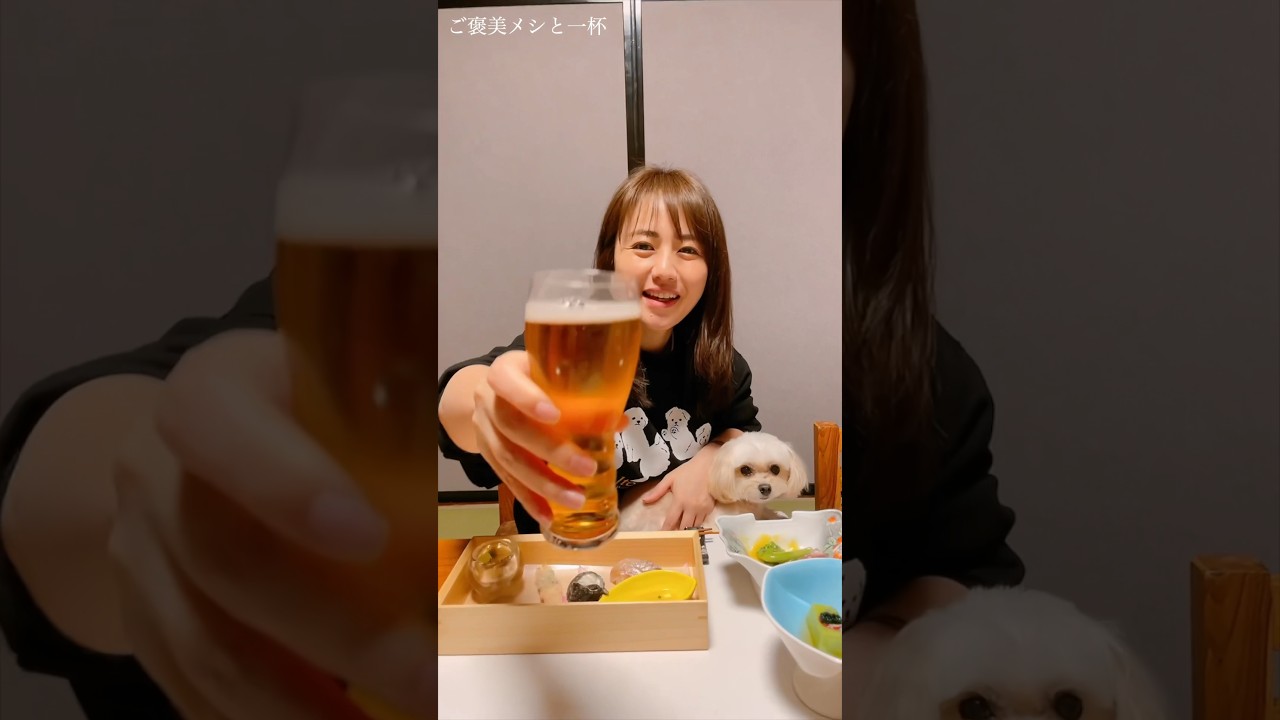 愛犬とすき焼き！