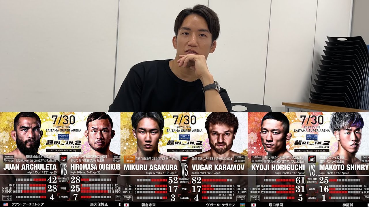 榊原社長と超RIZIN2の勝敗予想してみた。