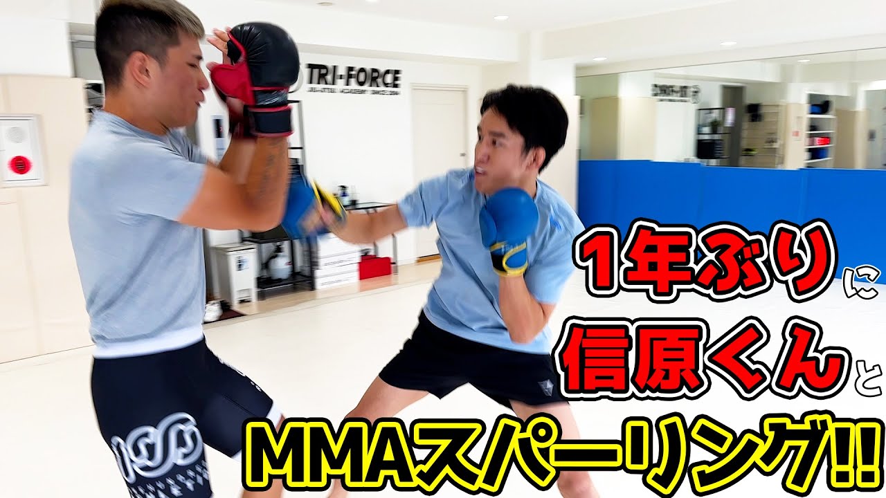 弟子入りして1年経った信原くんとMMAスパーリングしてみた。