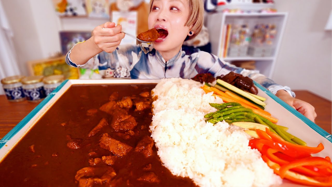 【大食い】生ルーで12人前。実はカレーじゃなかった（？）「もうやんカレー」月に1回カレーの日。【モッパン】【MUKBANG】