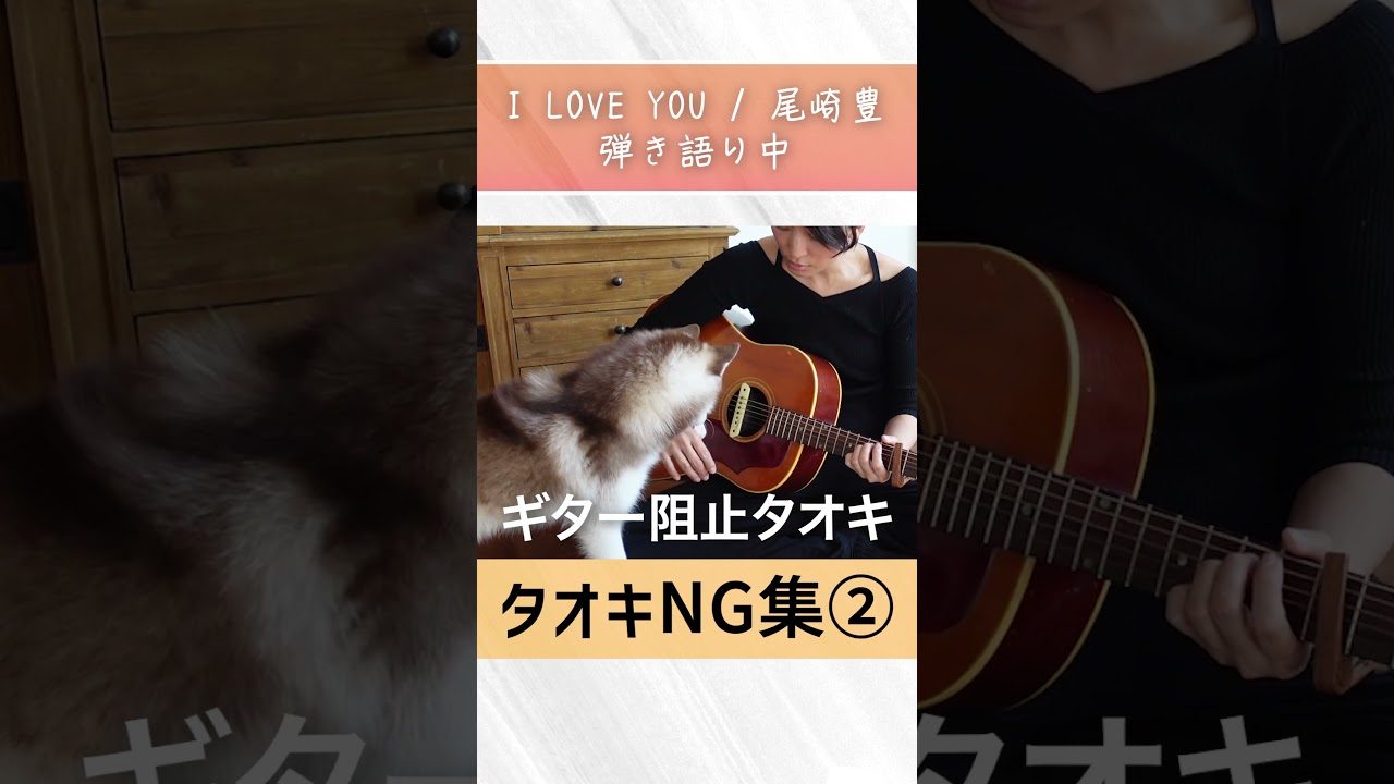 弾き語り中のタオキ NG 集をお見せします【I LOVE YOU/尾崎豊】