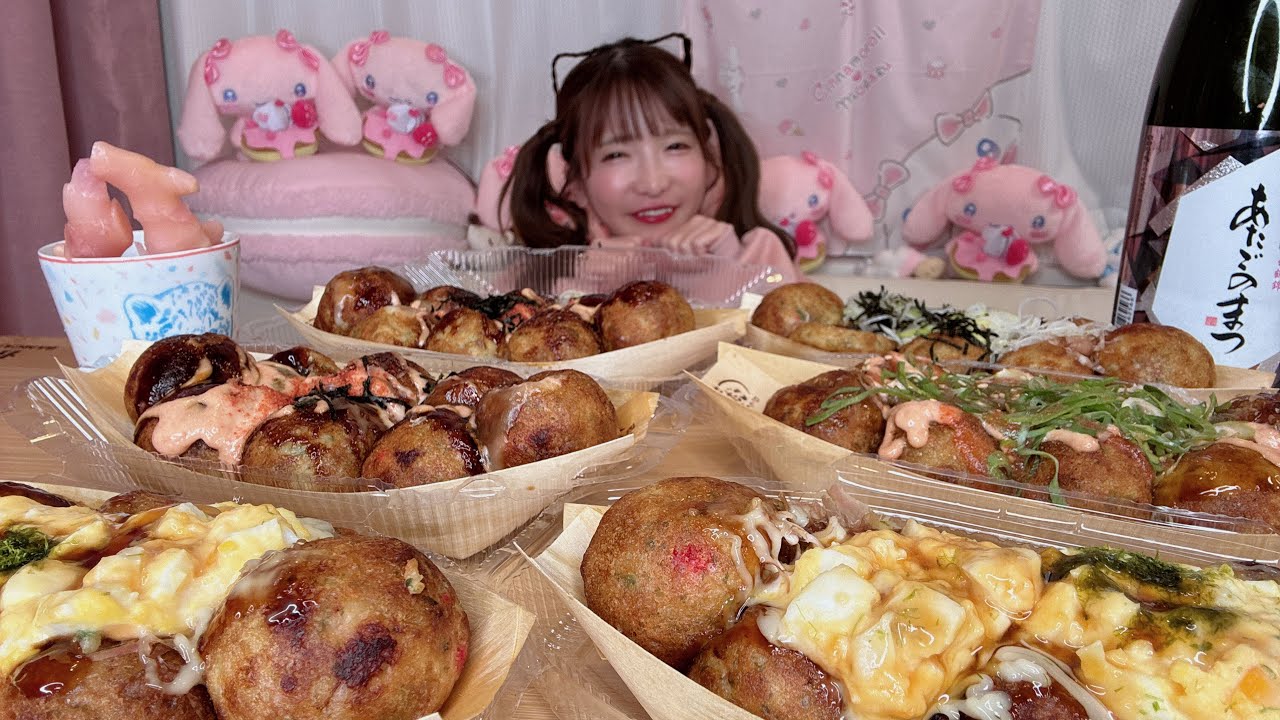 【大食い】たこ焼き揚げ【もえあず】