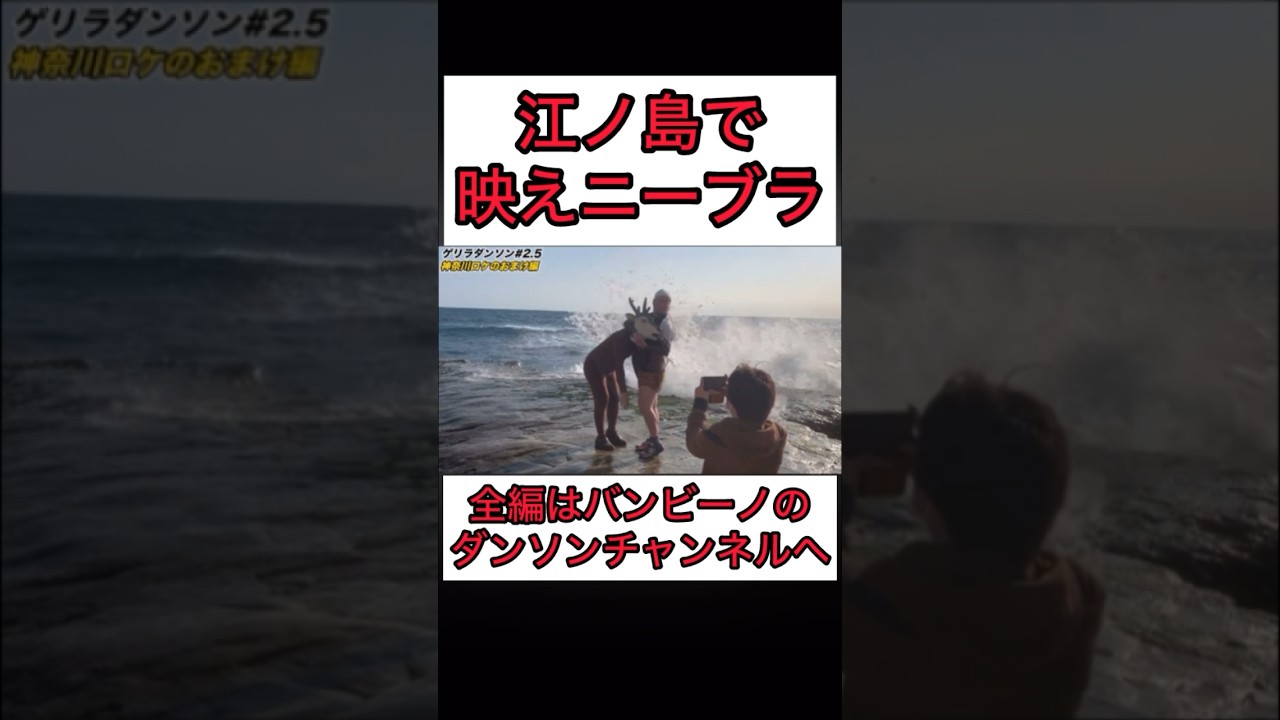 海でニーブラ！ #バンビーノ #江ノ島 #映えスポット