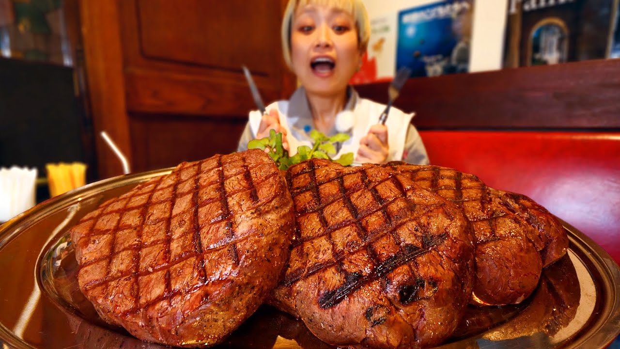 【大食い】エイプリルフールの如き量のお肉を皆でかっくらいにいく日 in ステーキマエダ【モッパン】【MUKBANG】