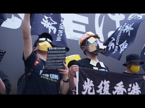 香港では禁じられてしまった歌「香港に栄光あれ」を日本でこそ　在日香港人たちが渋谷で集会