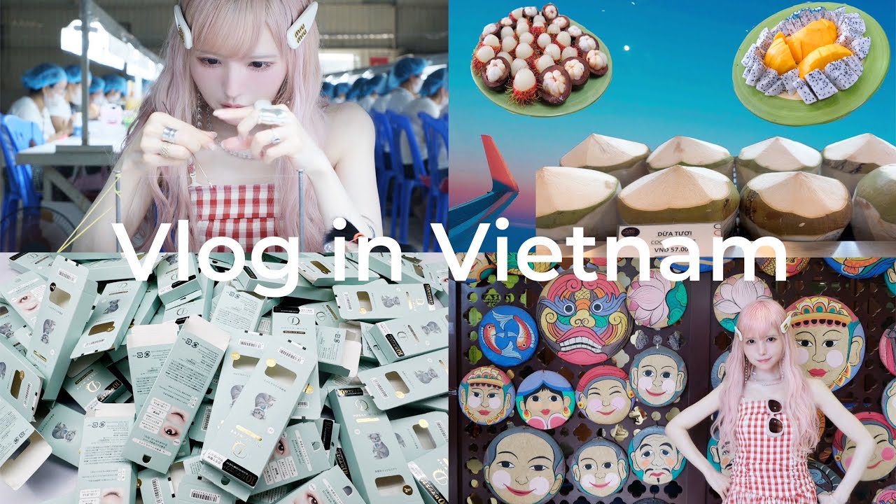 【ベトナムVlog】益若つばさの2泊3日の大充実旅行第二弾✈️DOLLYWINKのつけまつげの工場に行ってきました🇻🇳