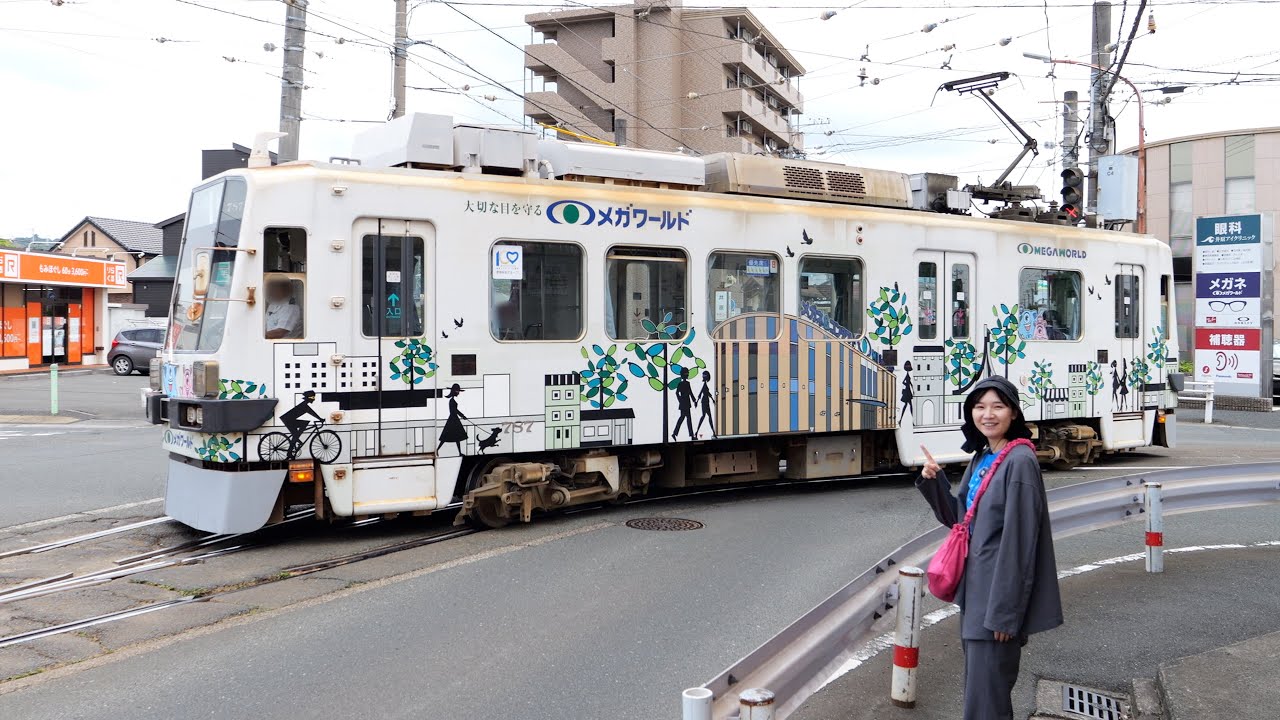 日本一の鉄道急カーブ 豊橋鉄道井原電停