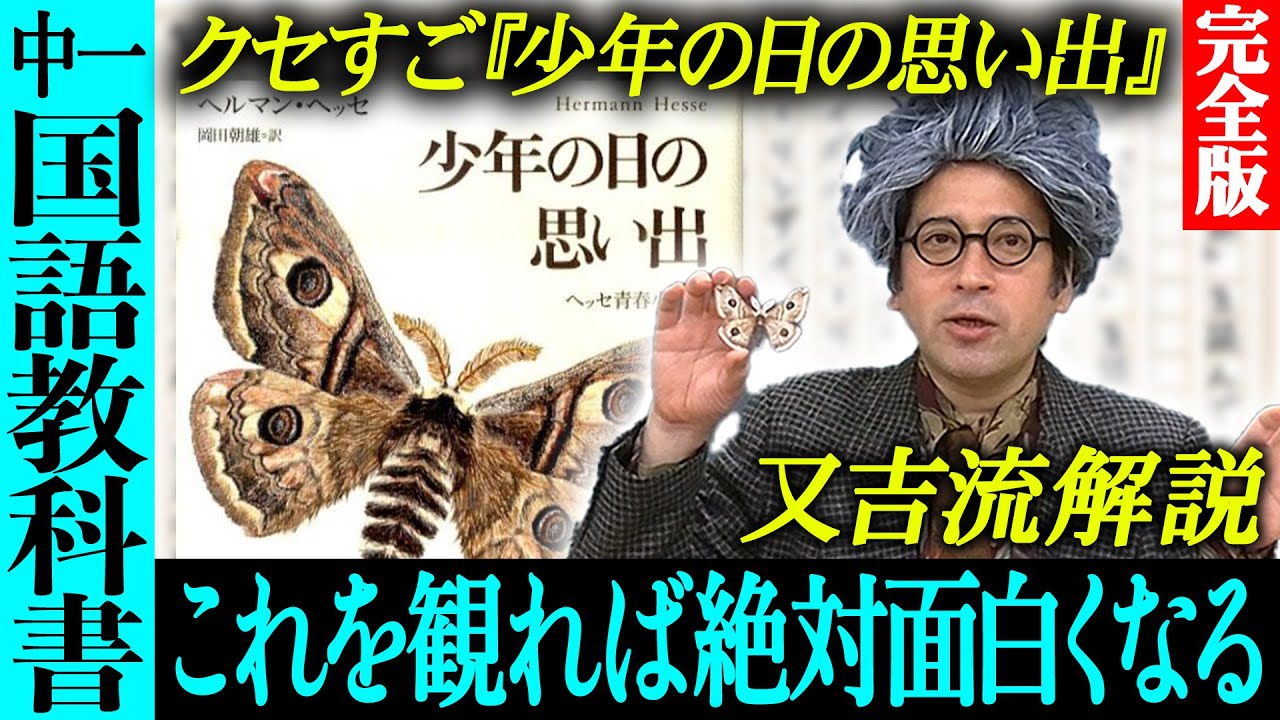 【完全版】中学一年生の国語教科書に載る名作『少年の日の思い出』が実はヤバい…又吉の解釈によりクセの凄さが！夏休み読書感想文シリーズvol.2【インスタントフィクション特別編】