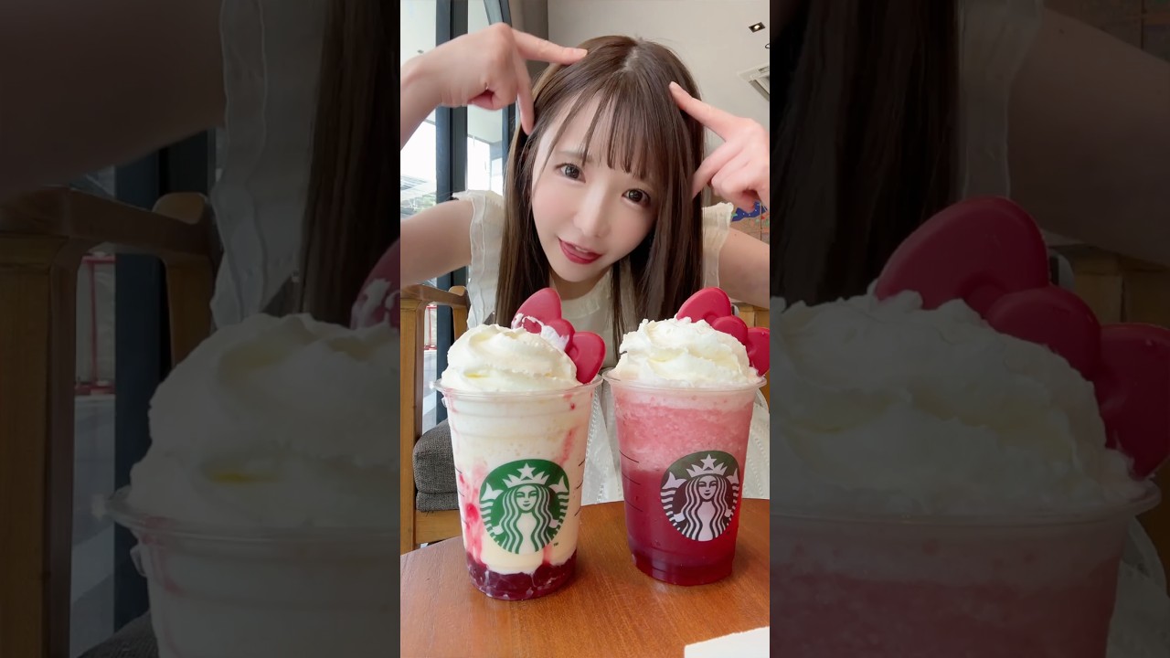 スタバ期間限定のキティちゃんフラペチーノがかわいすぎる❤︎