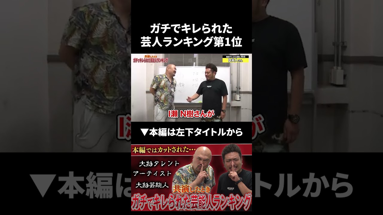 鬼越トマホークが共演した時にガチでキレられた芸人ランキング第1位