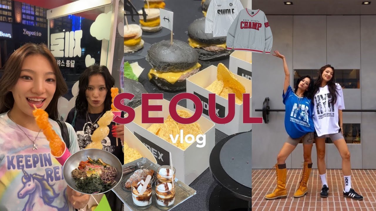 【vlog】3泊4日で韓国行ってきたよ🇰🇷✈️今アツいスポット、お洋服、カフェ、ご飯紹介！