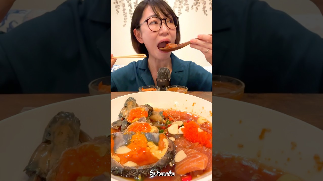 【ASMR】生の蟹と海老とサーモンを食べる音#パッタイ早希#ASMR#タイのデリバリー#2年ぶりのASMRはケジャンにしましたー😆🙌まだ改善点あるけどとにかく再開できて嬉しいです☺️音源:魔王魂様