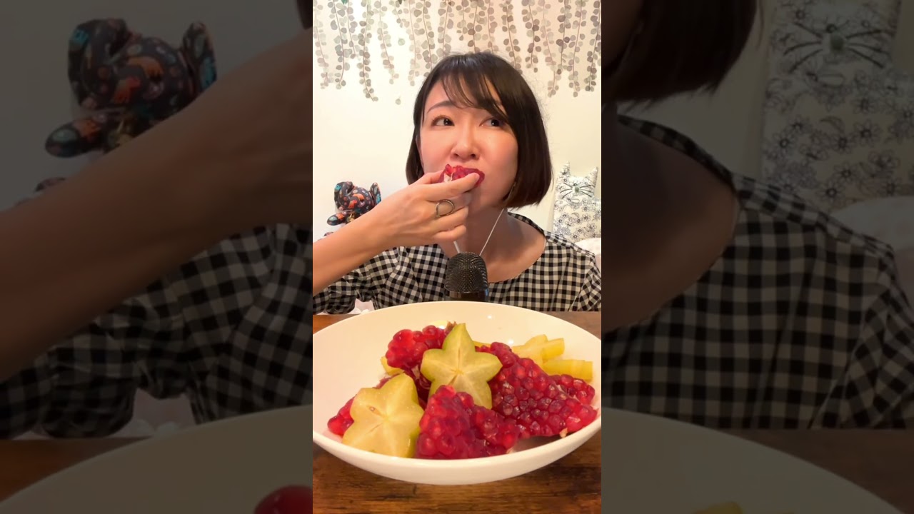 【ASMR】タイのフルーツを食べる音 #asmr #ザクロ#スターフルーツ#パッタイ早希