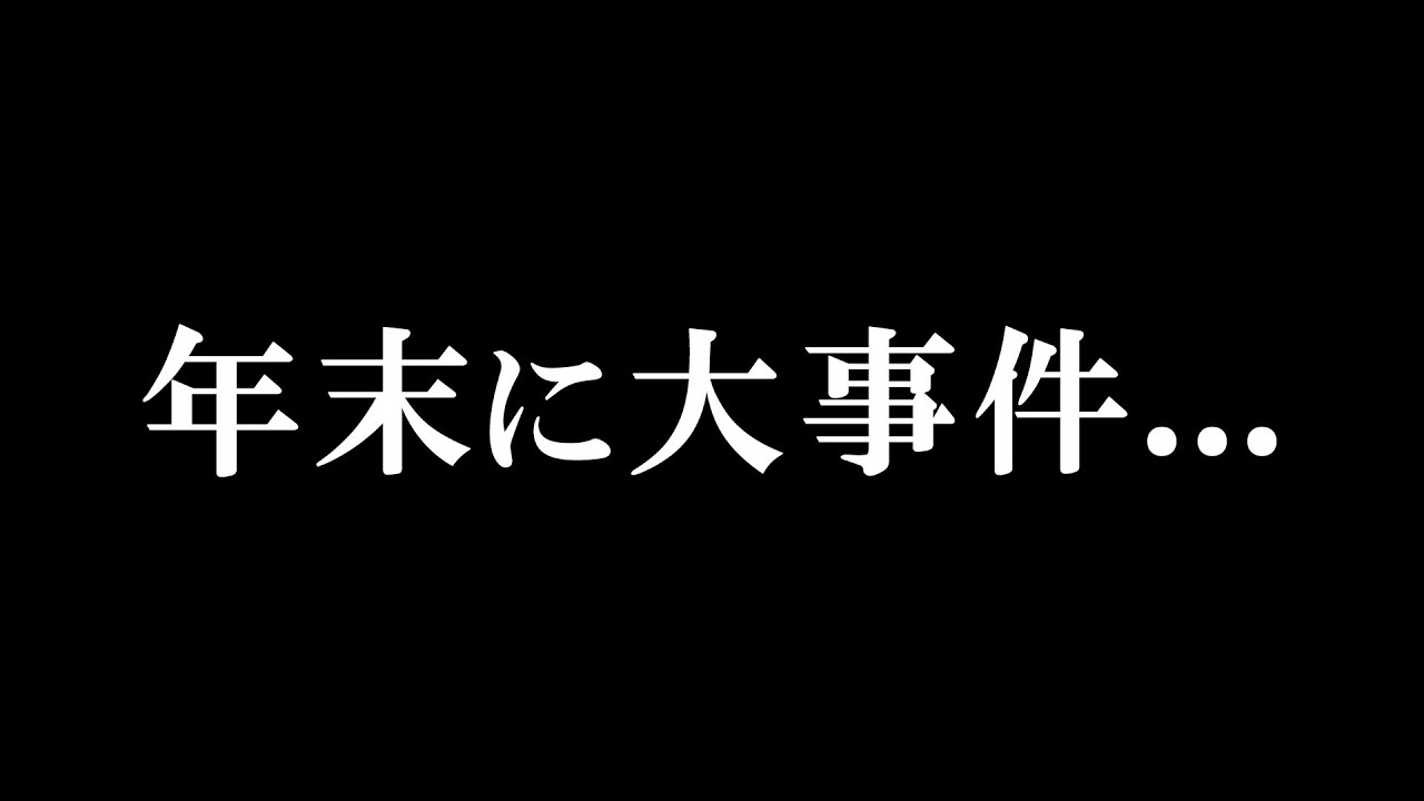 緊急動画…年末に大事件起きてしまいました…