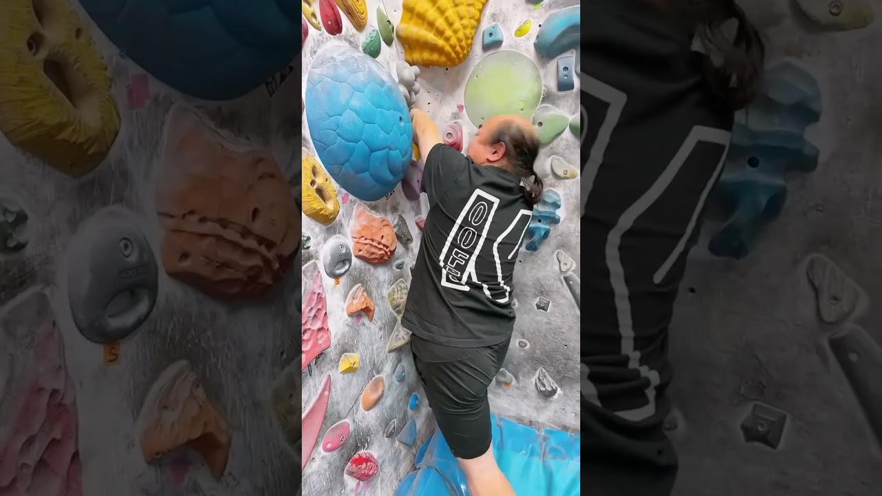 久々ボルダリングやりました！　#クロちゃん 先輩　@#ワンワンニャンニャン菊地