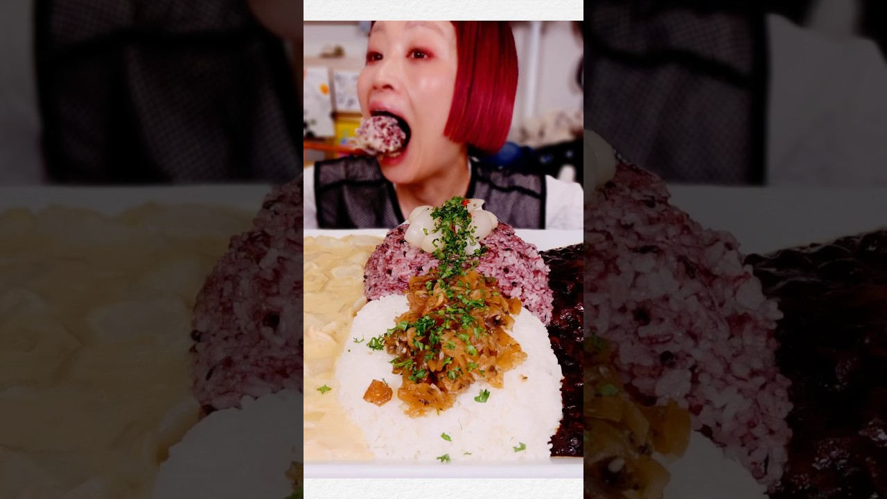 【大食い】16人前の巨大白黒カレー🍛がきれいさっぱりする動画【デカ盛り】