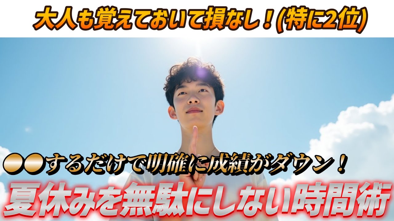 【社会人も使える！】夏休みを無駄にしない時間術