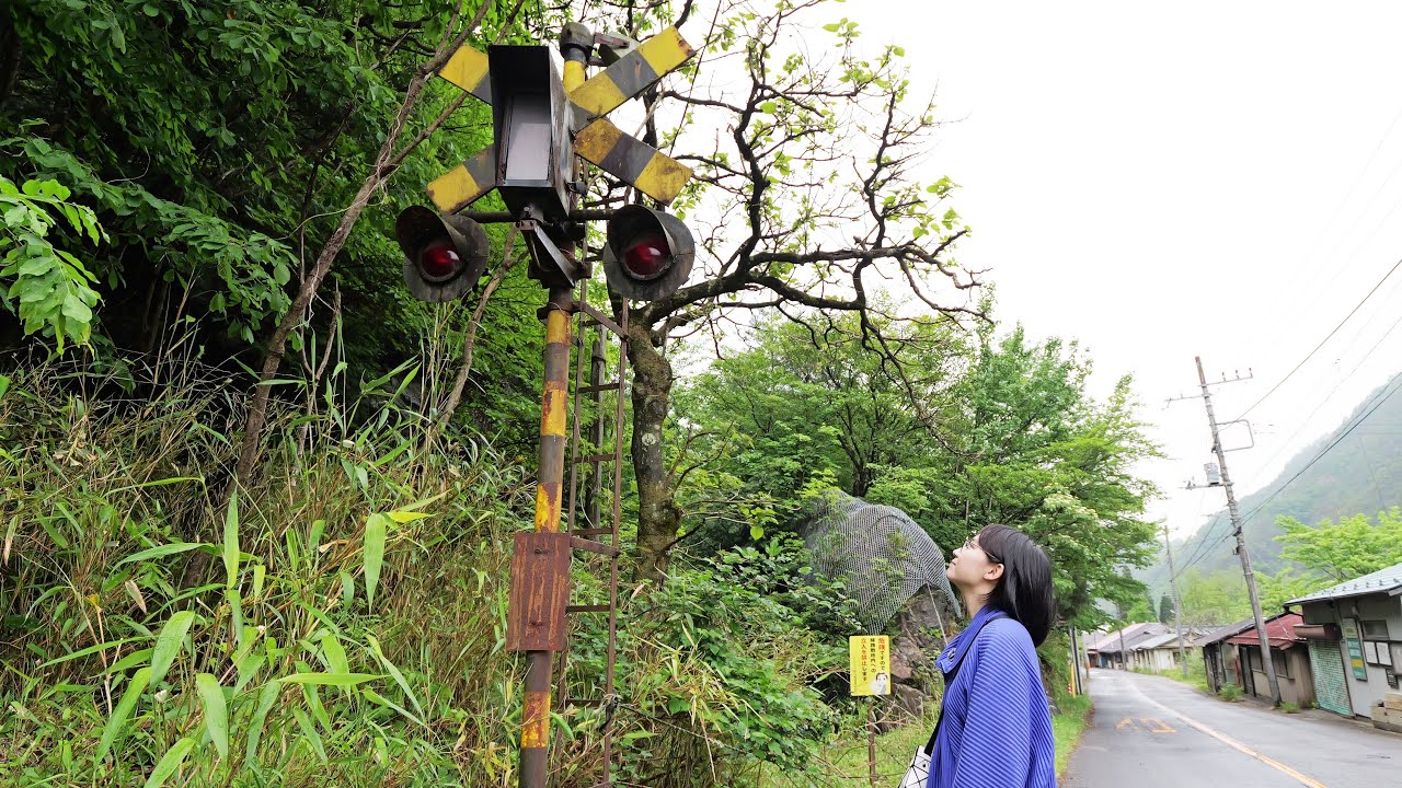 踏切が残る 足尾線の廃線跡に行ってきた