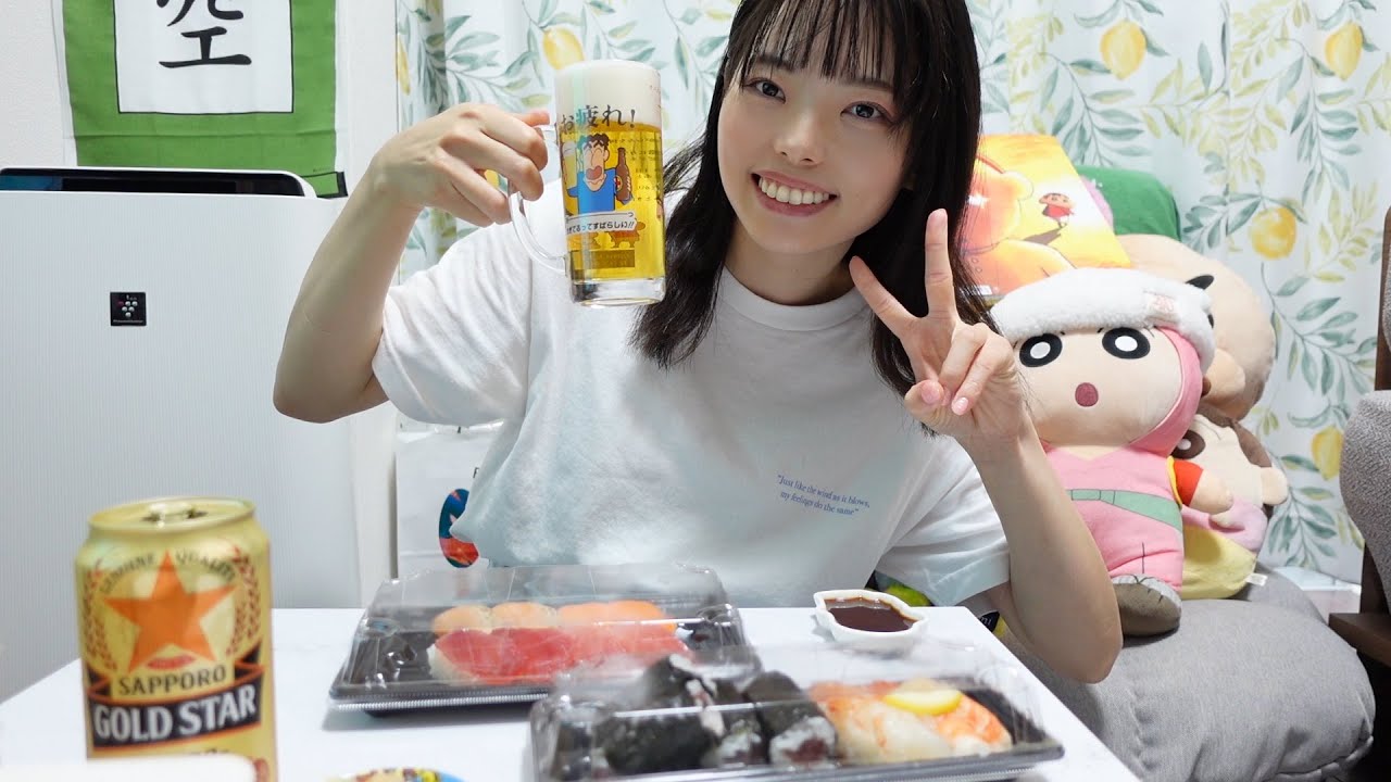 【スシロー】食べちゃおおお！！ビールも飲んじゃおおお！！