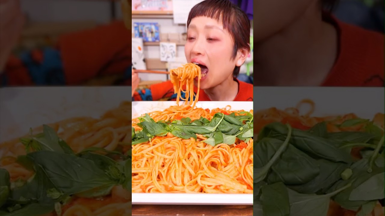 【大食い】深夜にトマトパスタをもりもり食べていたら、撮影隊が帰れなくなった日。。【デカ盛り】