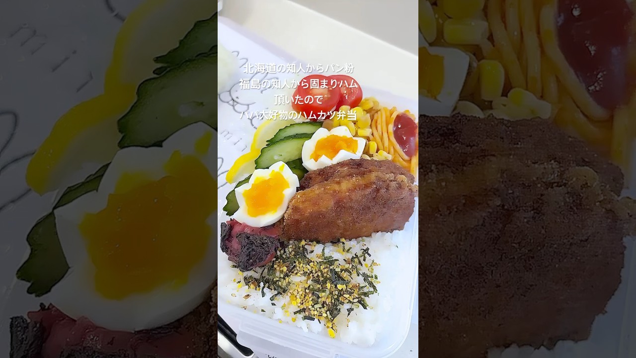 ソース2度付けOKハムカツ弁当💖