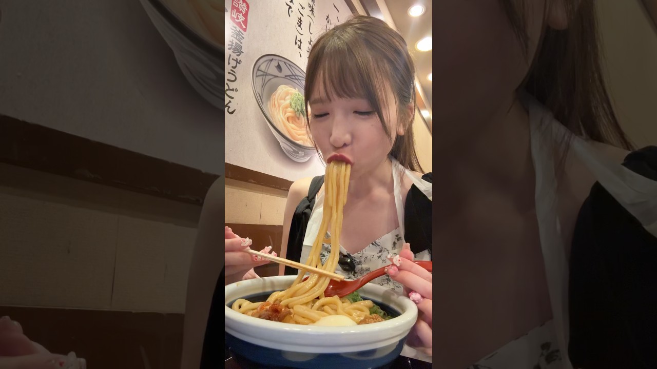 麺すすりチャレンジ！