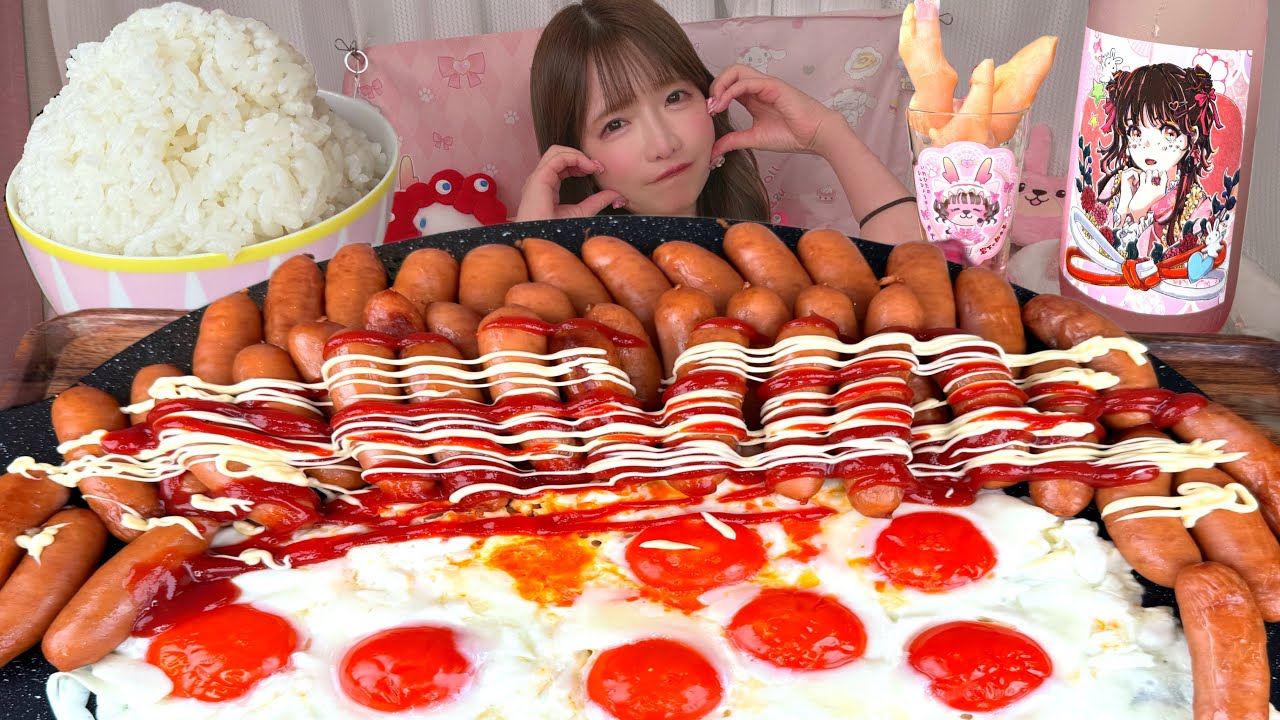 【大食い】ソーセージエッグ【ASMR】