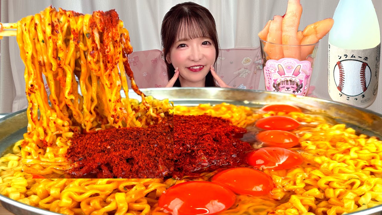 【大食い】プルダックポックンミョン2025【ASMR】