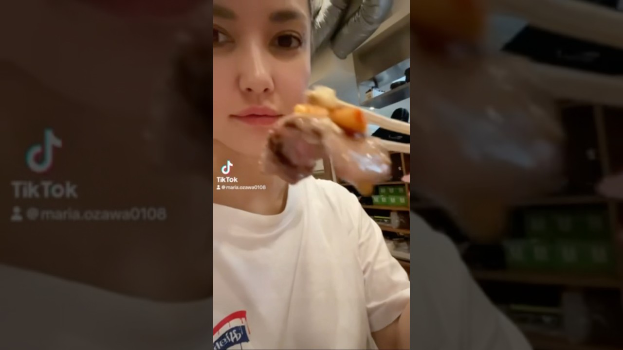 Yakiniku🐄🖤　next video I’ll try ASMR food videooooo #mariaozawaofficial