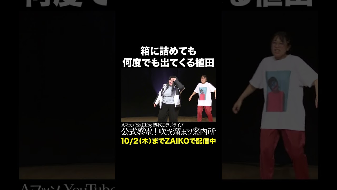 箱に詰めても何度でも出てくる植田 #Aマッソ #オダウエダ #日本エレキテル連合 #にぼしいわし